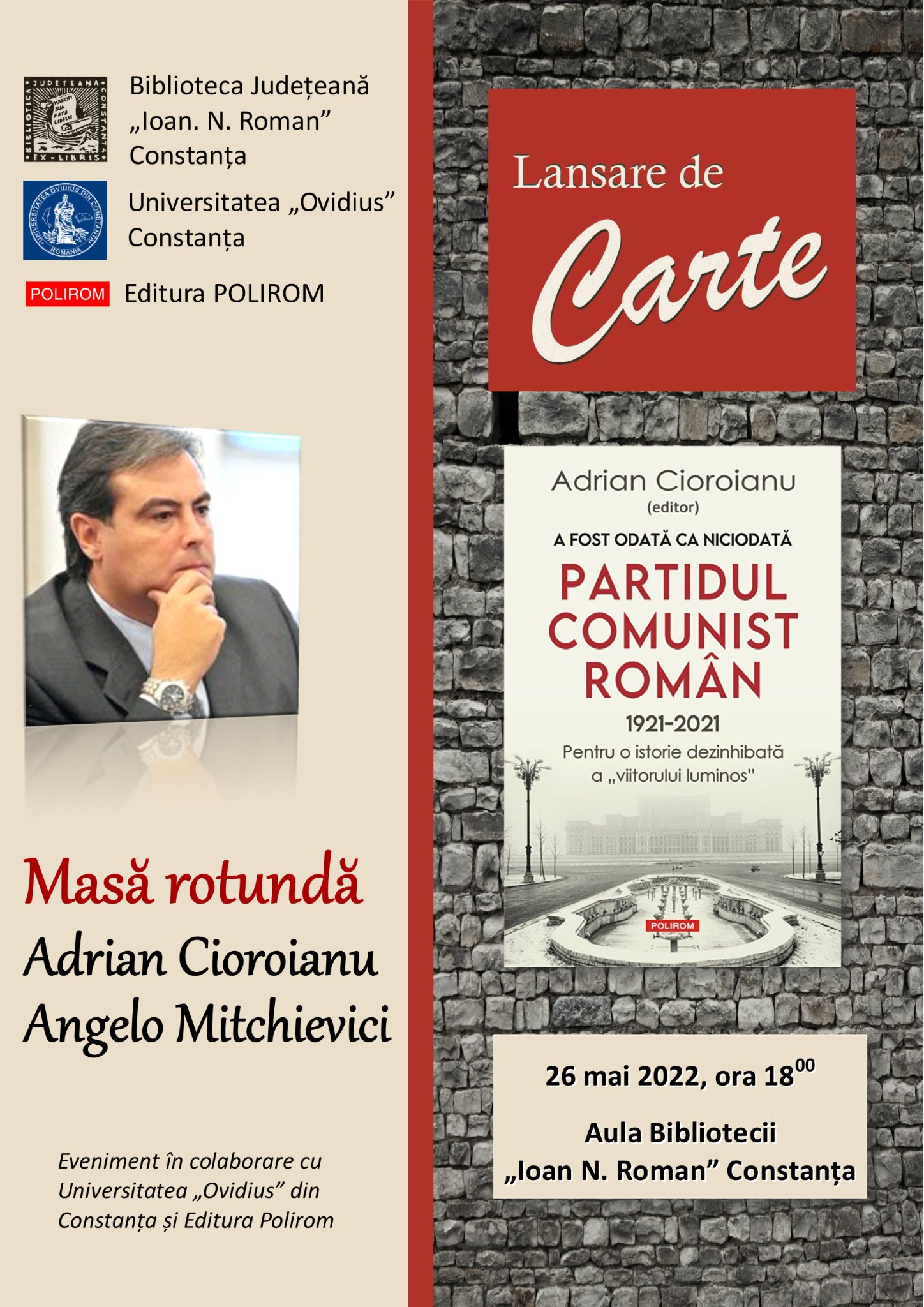relax accept On the verge Istoricul și profesorul Adrian Cioroianu, lansare de carte la Constanța –  CityPressConstanta